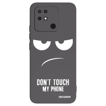 Picasee Xiaomi Redmi 10C Hülle - Schwarzes Silikon - Don't Touch My Phone