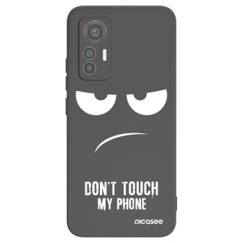 Picasee Xiaomi 12 Lite Hülle - Schwarzes Silikon - Don't Touch My Phone