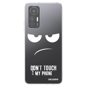 Picasee Xiaomi 12 Lite Hülle - Transparentes Silikon - Don't Touch My Phone