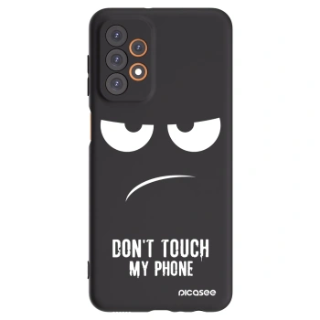 Picasee Samsung Galaxy A23 A235F 4G Hülle - Schwarzes Silikon - Don't Touch My Phone