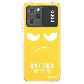 Picasee Xiaomi Poco X5 Pro Hülle - Transparentes Silikon - Don't Touch My Phone