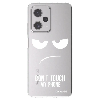 Picasee Xiaomi Redmi Note 12 Pro+ 5G Hülle - Transparentes Silikon - Don't Touch My Phone