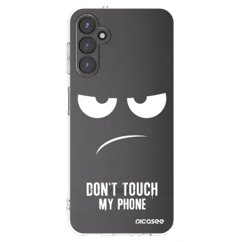 Picasee Samsung Galaxy A14 4G A145R Hülle - Transparentes Silikon - Don't Touch My Phone