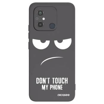 Picasee Xiaomi Redmi 12C Hülle - Schwarzes Silikon - Don't Touch My Phone