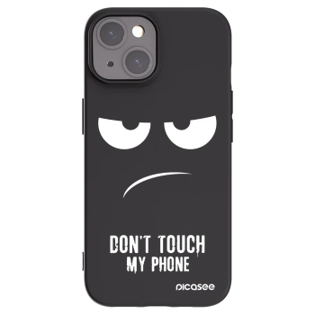 Picasee Apple iPhone 15 Hülle - Schwarzes Silikon - Don't Touch My Phone