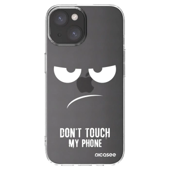 Picasee Apple iPhone 15 Hülle - Transparentes Silikon - Don't Touch My Phone