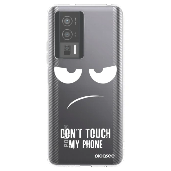 Picasee Xiaomi Poco F5 Pro 5G Hülle - Transparentes Silikon - Don't Touch My Phone