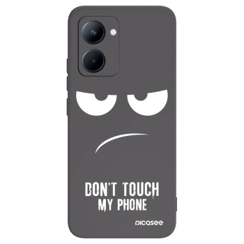 Picasee Realme C33 (2023) Hülle - Schwarzes Silikon - Don't Touch My Phone