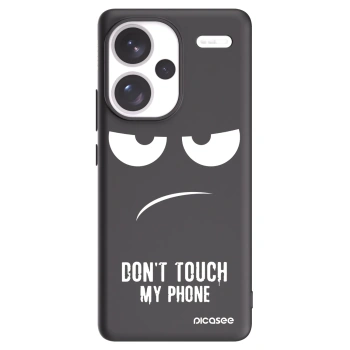 Picasee Xiaomi Redmi Note 13 Pro+ 5G Hülle - Schwarzes Silikon - Don't Touch My Phone