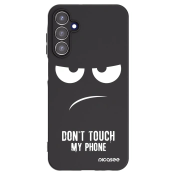 Picasee Samsung Galaxy A15 A156B 5G Hülle - Schwarzes Silikon - Don't Touch My Phone