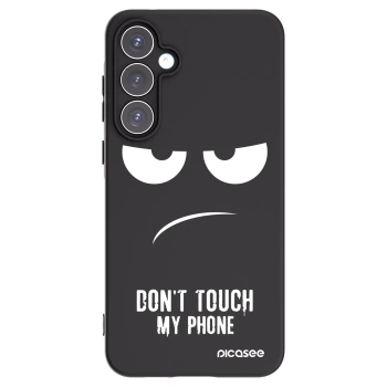Picasee Samsung Galaxy A55 5G A556B Hülle - Schwarzes Silikon - Don't Touch My Phone