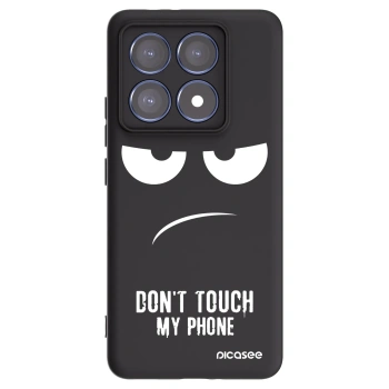 Picasee Xiaomi 14T Pro Hülle - Schwarzes Silikon - Don't Touch My Phone