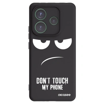 Picasee Xiaomi Redmi Note 14 5G Hülle - Schwarzes Silikon - Don't Touch My Phone