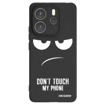 Picasee Xiaomi Redmi Note 14 4G Hülle - Schwarzes Silikon - Don't Touch My Phone