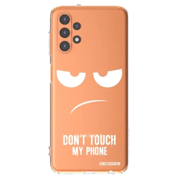 Picasee Samsung Galaxy A13 5G Hülle - Transparentes Silikon - Don't Touch My Phone