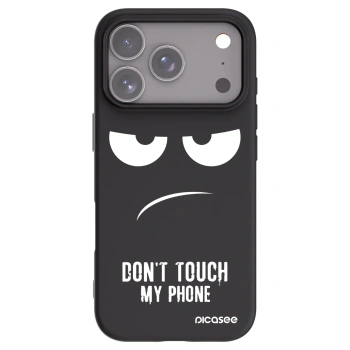 Picasee Apple iPhone 17 Pro Hülle - Schwarzes Silikon - Don't Touch My Phone