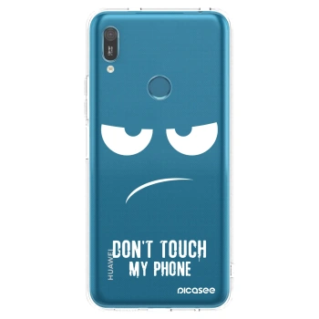 Picasee Huawei Y6 2019 Hülle - Transparentes Silikon - Don't Touch My Phone