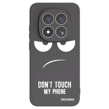 Picasee Xiaomi Redmi Note 15 Pro 4G Hülle - Schwarzes Silikon - Don't Touch My Phone