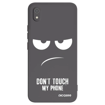 Picasee Xiaomi Redmi 7A Hülle - Schwarzes Silikon - Don't Touch My Phone