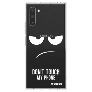 Picasee Samsung Galaxy Note 10 N970F Hülle - Transparentes Silikon - Don't Touch My Phone