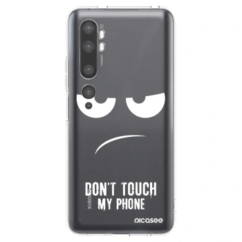 Picasee Xiaomi Mi Note 10 (Pro) Hülle - Transparentes Silikon - Don't Touch My Phone