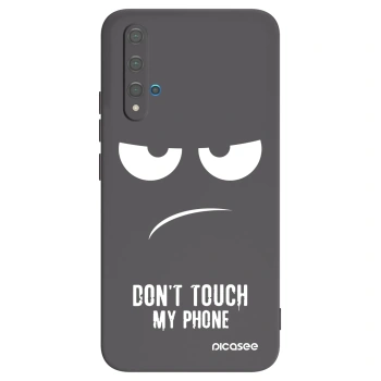 Picasee Huawei Nova 5T Hülle - Schwarzes Silikon - Don't Touch My Phone