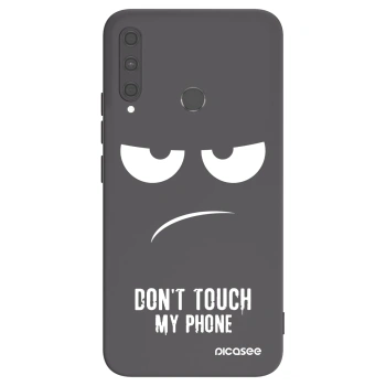 Picasee Huawei P40 Lite E Hülle - Schwarzes Silikon - Don't Touch My Phone