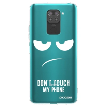 Picasee Xiaomi Redmi Note 9 Hülle - Schwarzes Silikon - Don't Touch My Phone