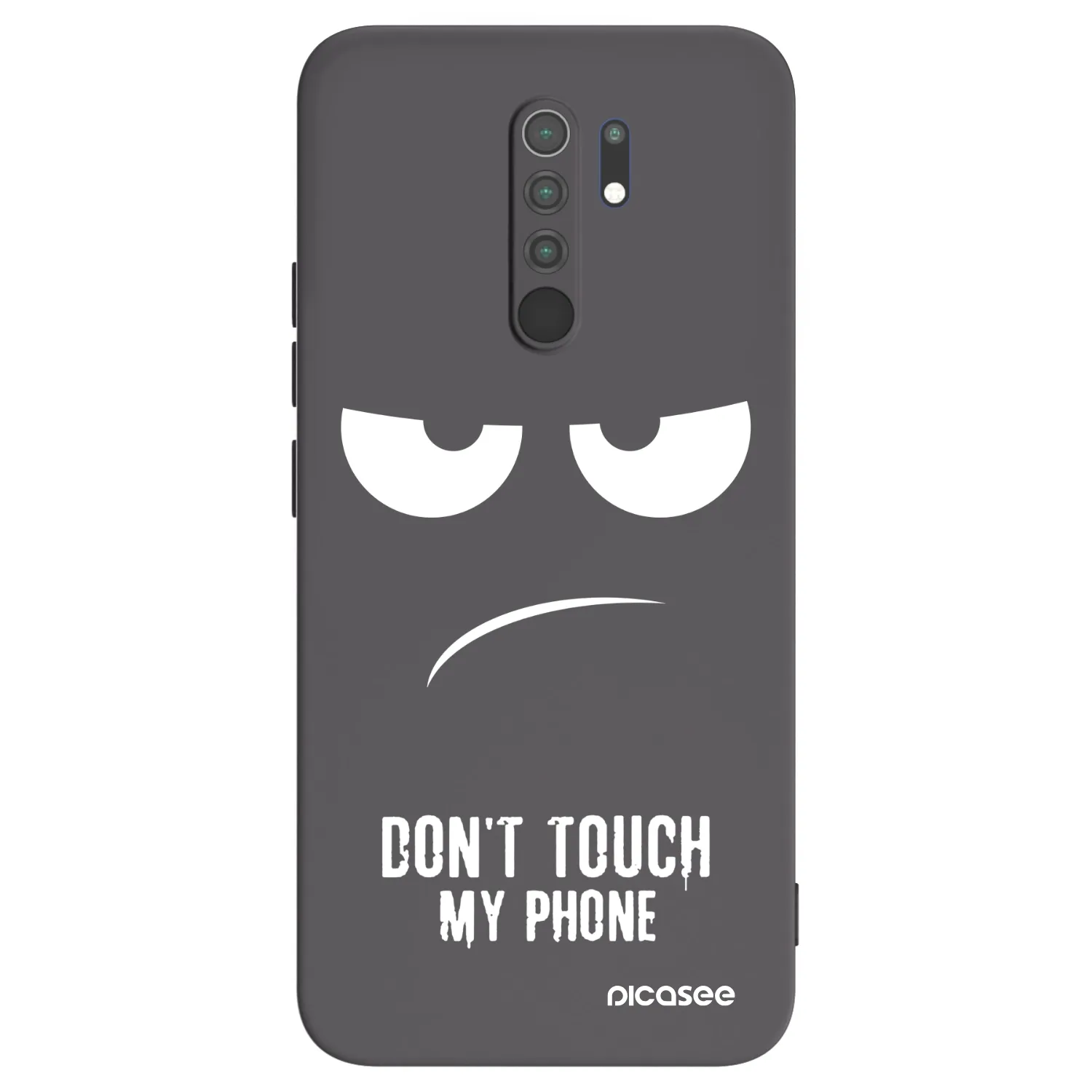 Picasee Xiaomi Redmi 9 Hülle - Schwarzes Silikon - Don't Touch My Phone