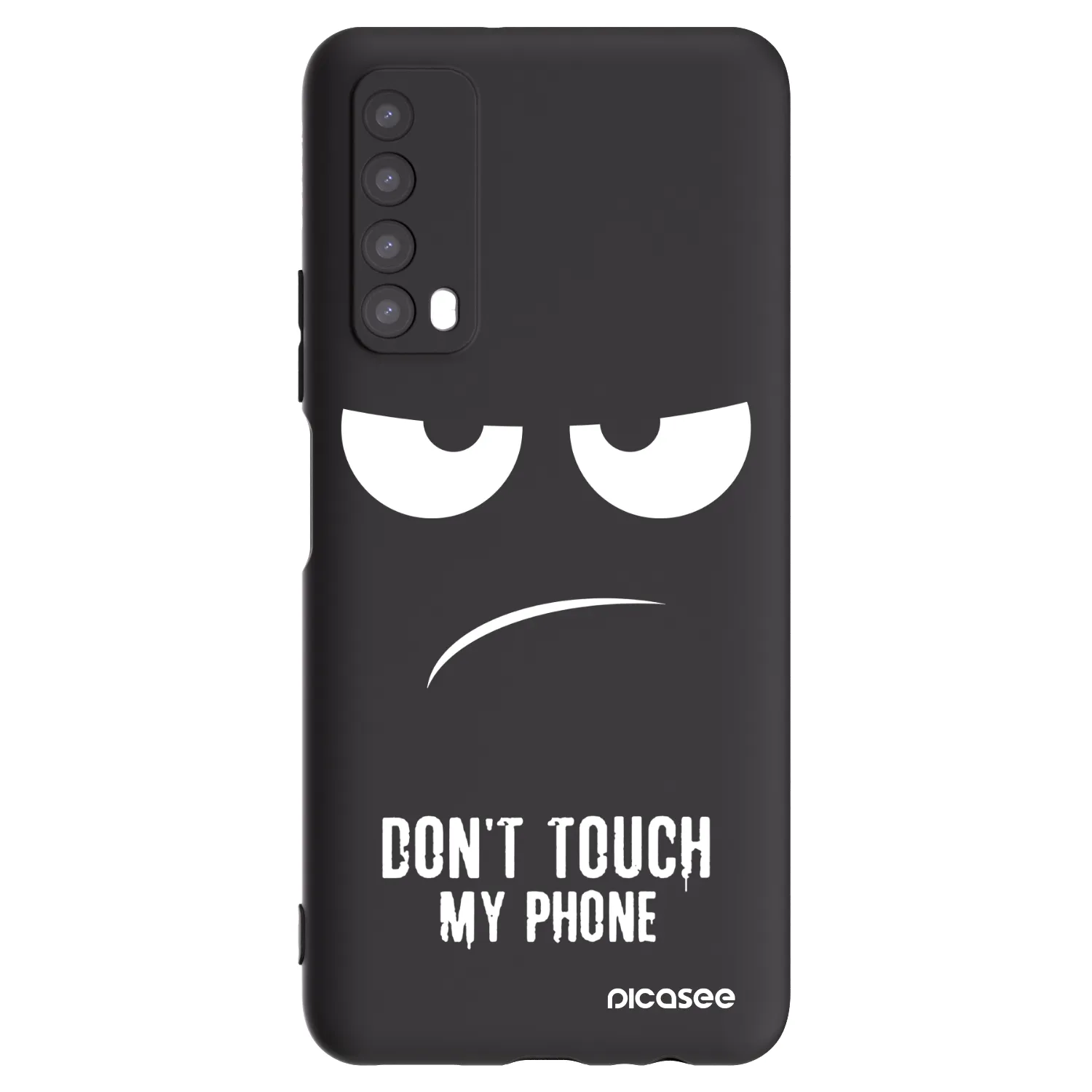 Picasee Huawei P Smart 2021 Hülle - Schwarzes Silikon - Don't Touch My Phone