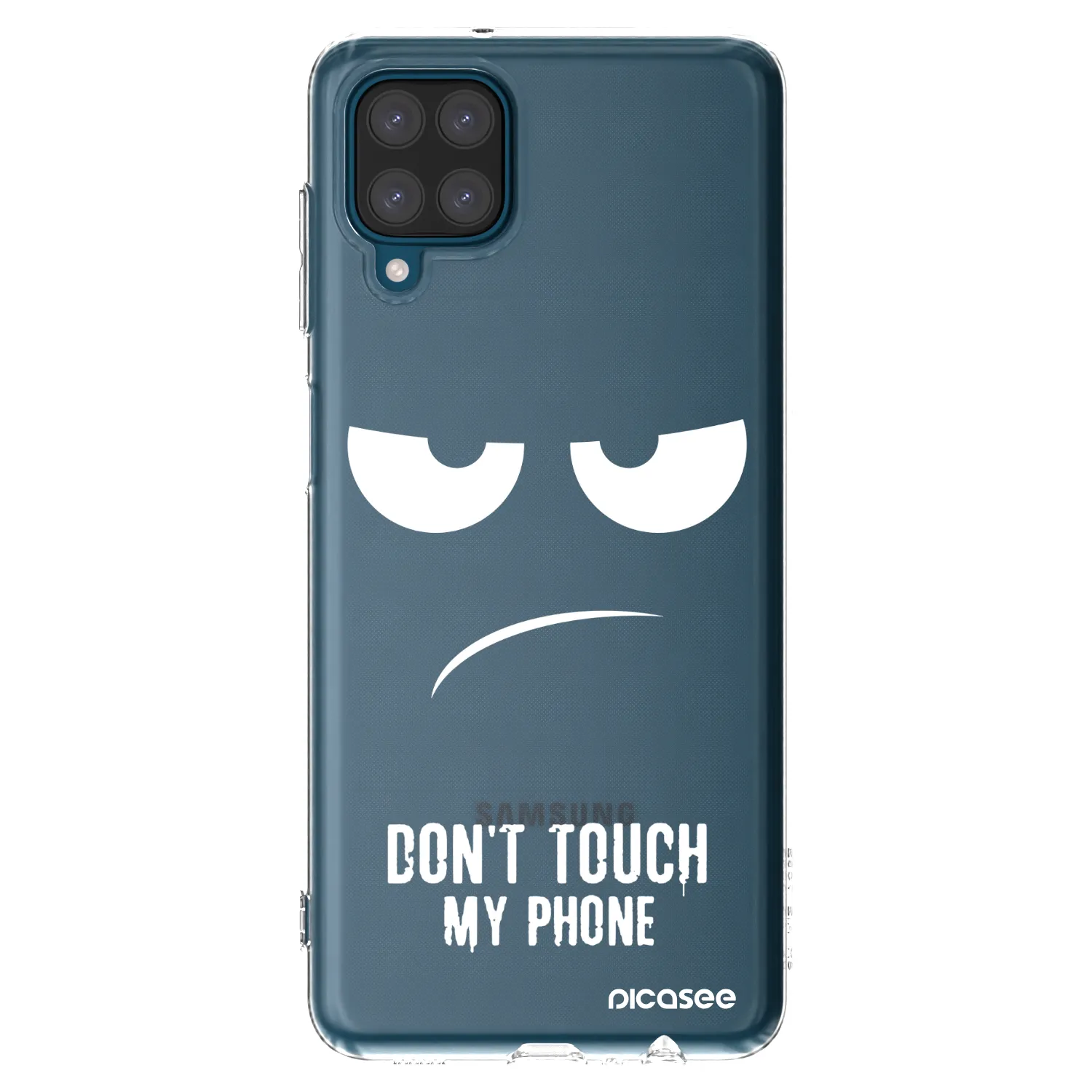 Picasee Samsung Galaxy A12 A125F Hülle - Transparentes Silikon - Don't Touch My Phone