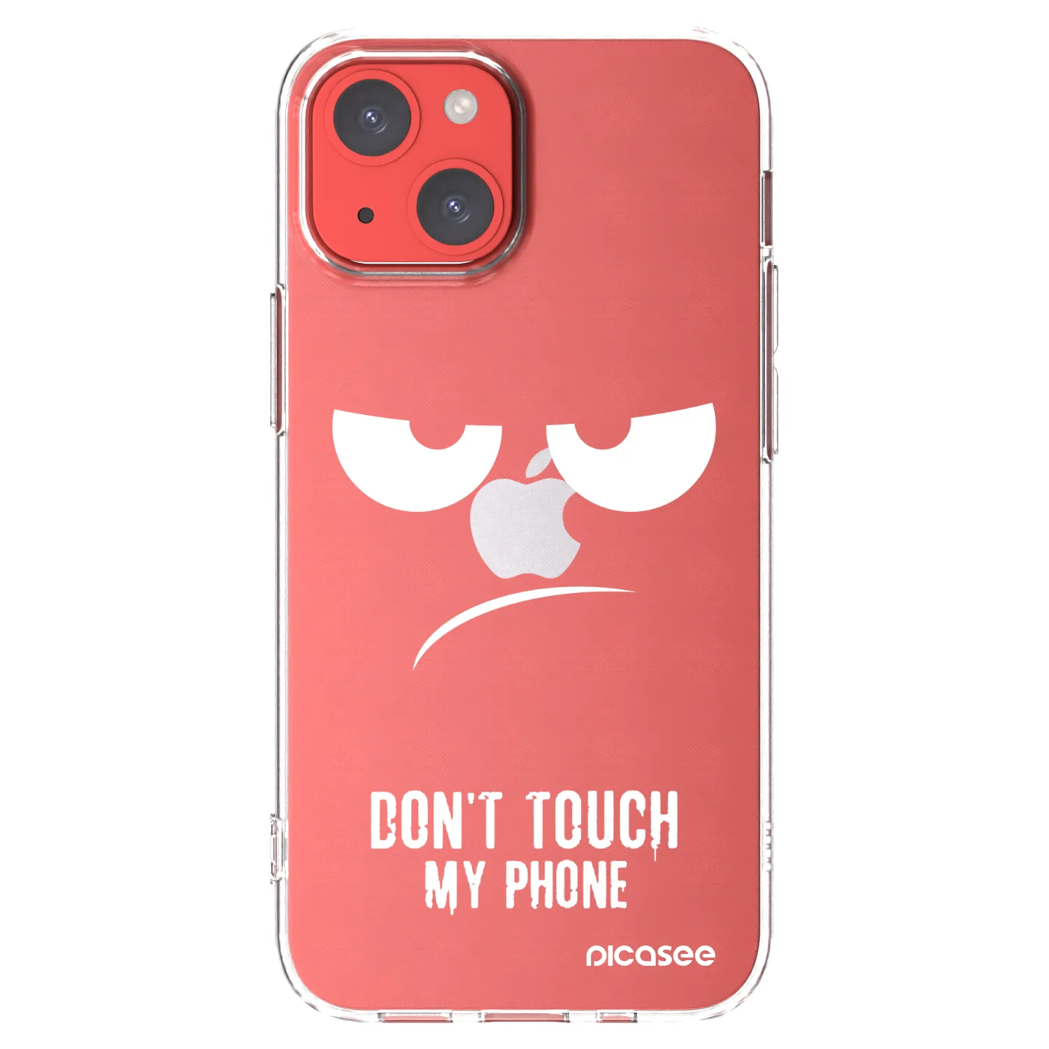 Picasee Apple iPhone 13 mini Hülle - Transparentes Silikon - Don't Touch My Phone