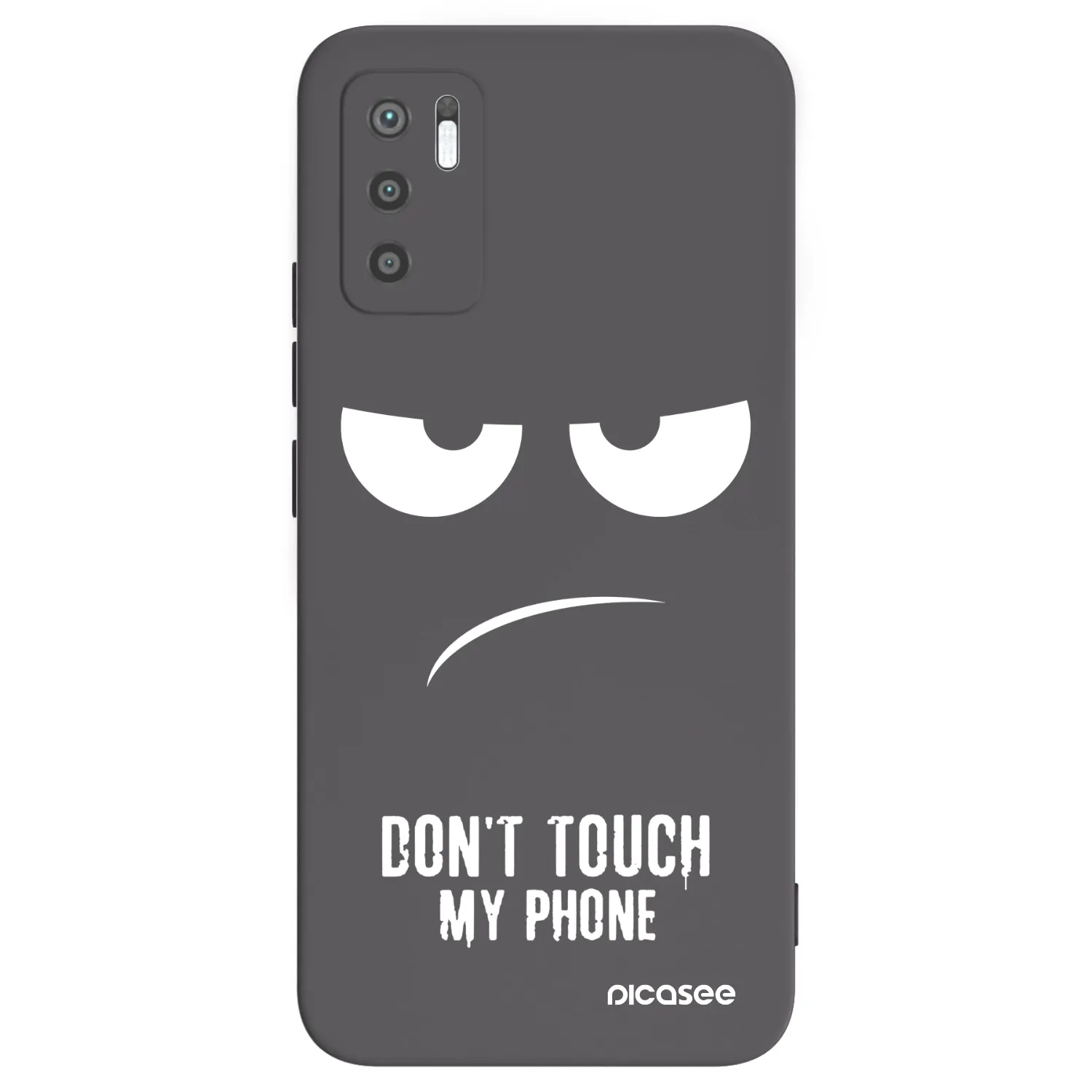 Picasee Xiaomi Redmi Note 10 5G Hülle - Schwarzes Silikon - Don't Touch My Phone