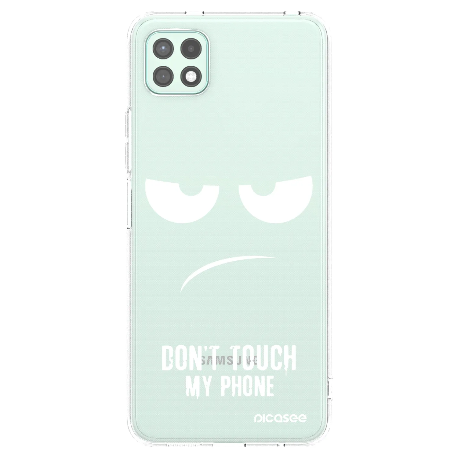 Picasee Samsung Galaxy A22 A226B 5G Hülle - Transparentes Silikon - Don't Touch My Phone