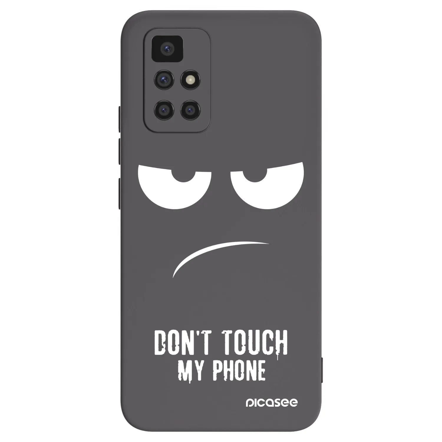 Picasee Xiaomi Redmi 10 Hülle - Schwarzes Silikon - Don't Touch My Phone