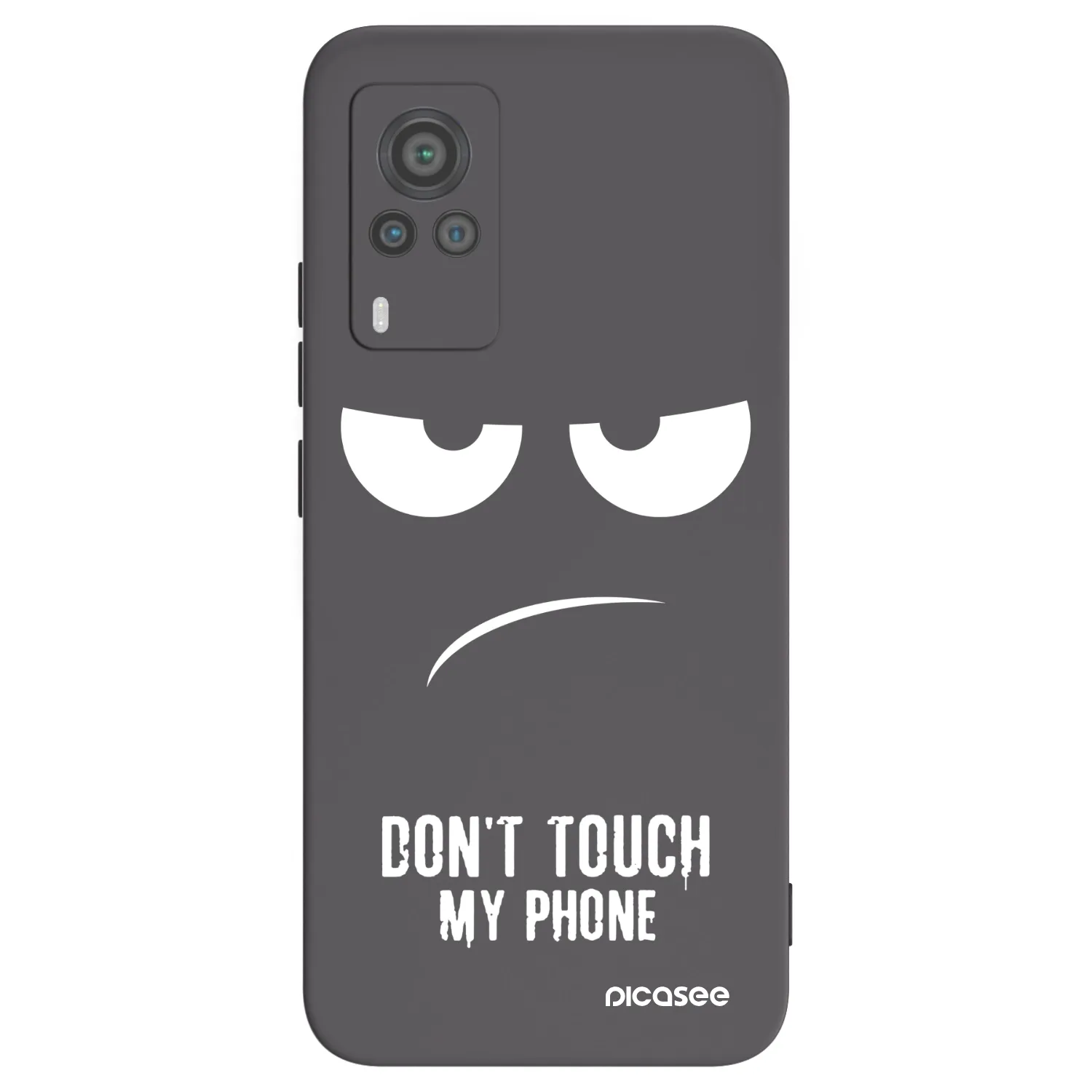 Picasee Vivo X60 Pro 5G Hülle - Schwarzes Silikon - Don't Touch My Phone