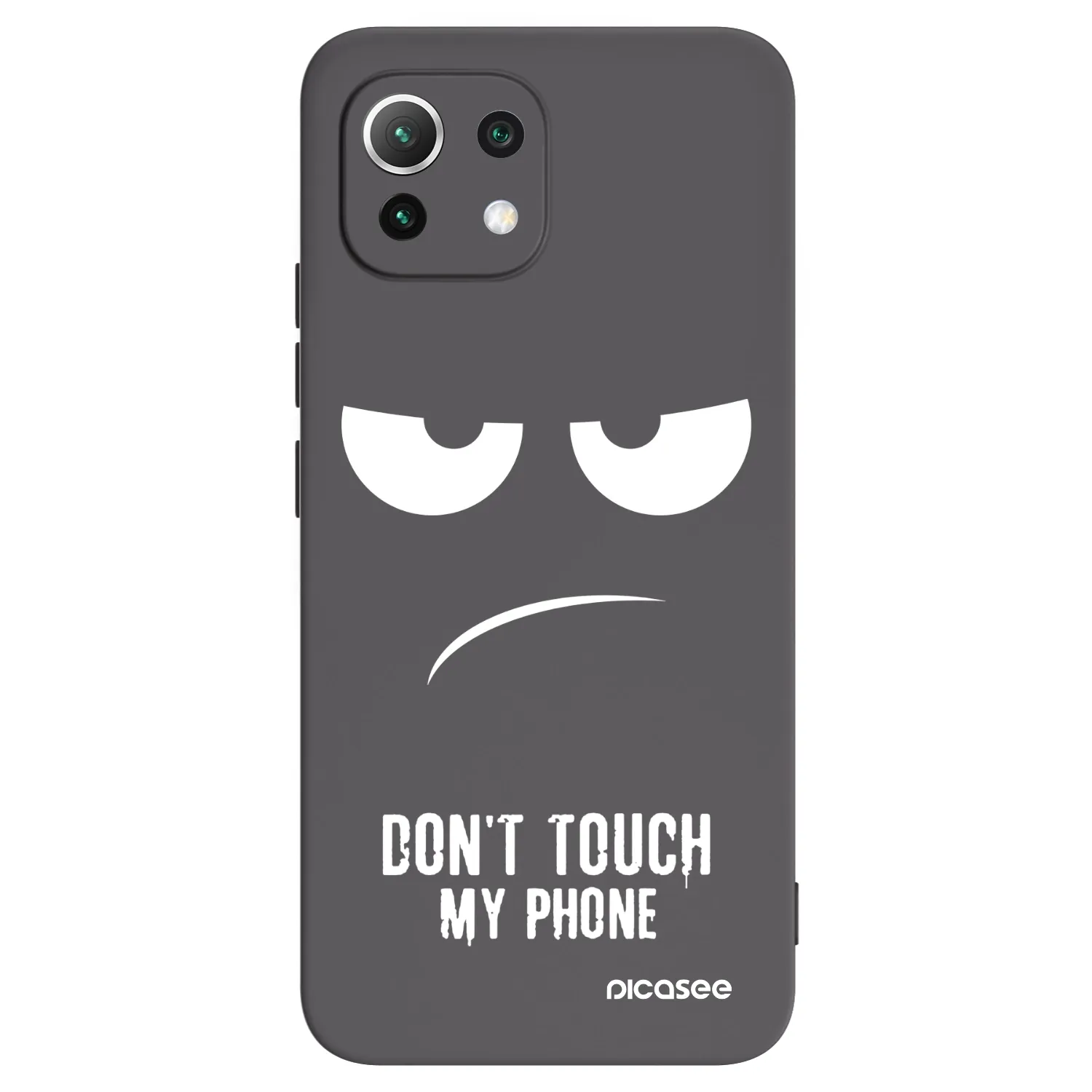 Picasee Xiaomi 11 Lite 5G NE Hülle - Schwarzes Silikon - Don't Touch My Phone