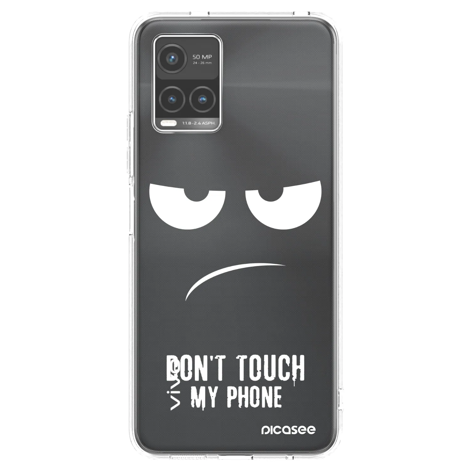 Picasee Vivo Y33s Hülle - Transparentes Silikon - Don't Touch My Phone