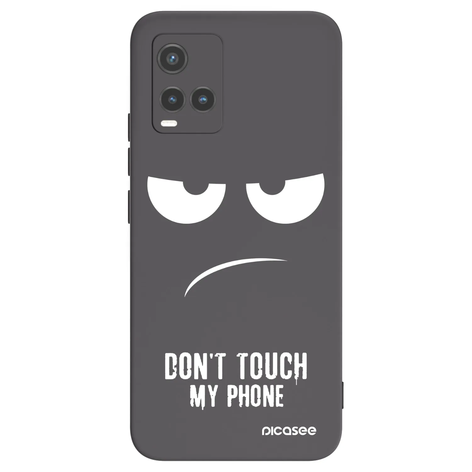 Picasee Vivo Y33s Hülle - Schwarzes Silikon - Don't Touch My Phone