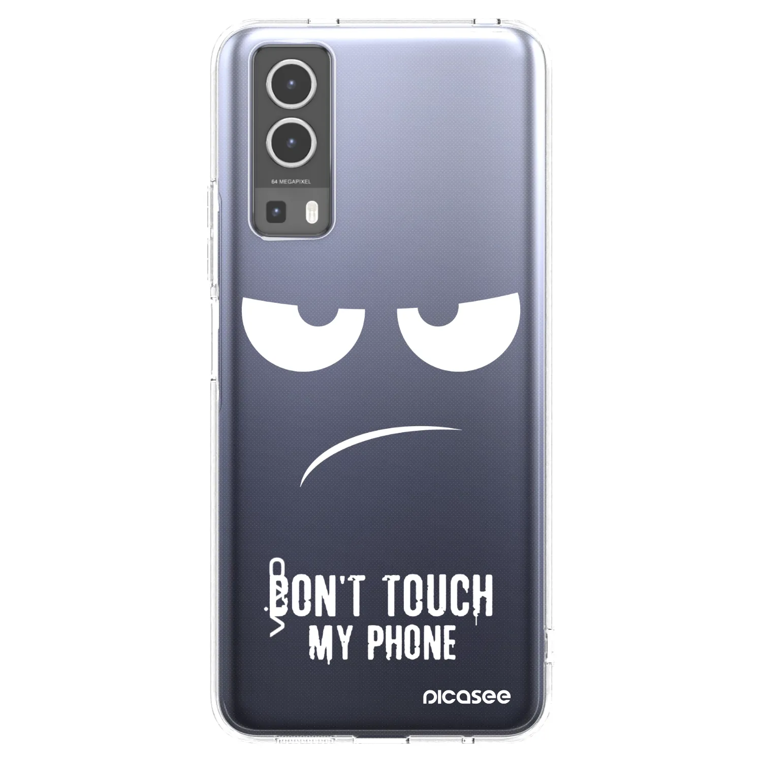 Picasee Vivo Y72 5G Hülle - Transparentes Silikon - Don't Touch My Phone