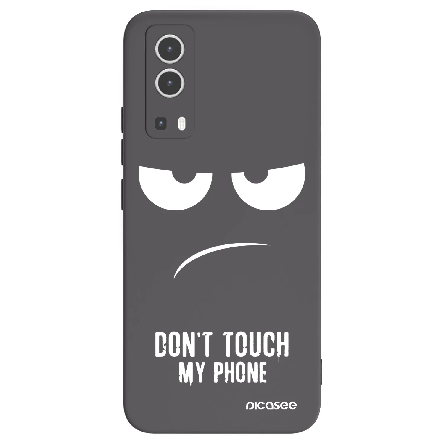 Picasee Vivo Y72 5G Hülle - Schwarzes Silikon - Don't Touch My Phone