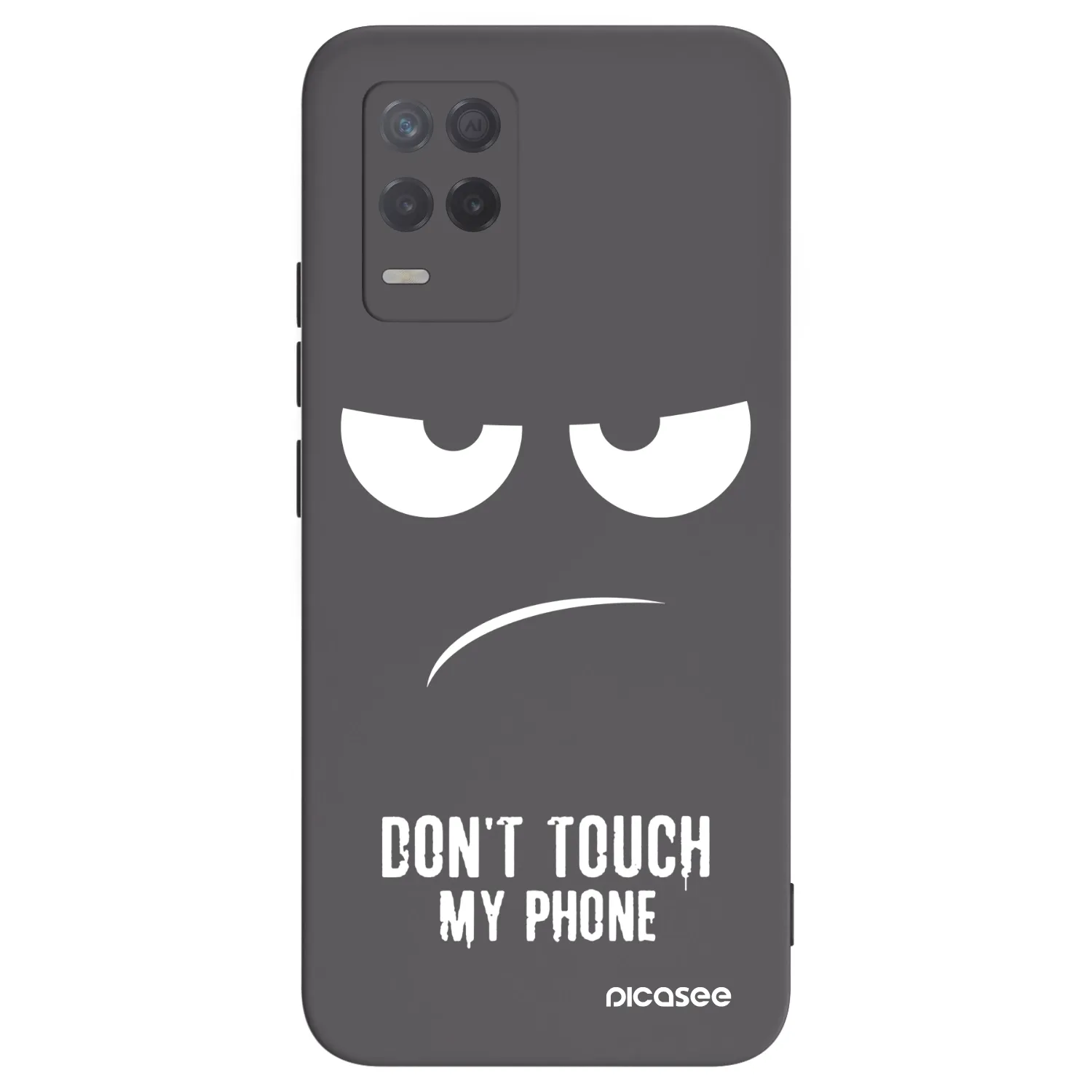 Picasee Realme 8 5G Hülle - Schwarzes Silikon - Don't Touch My Phone