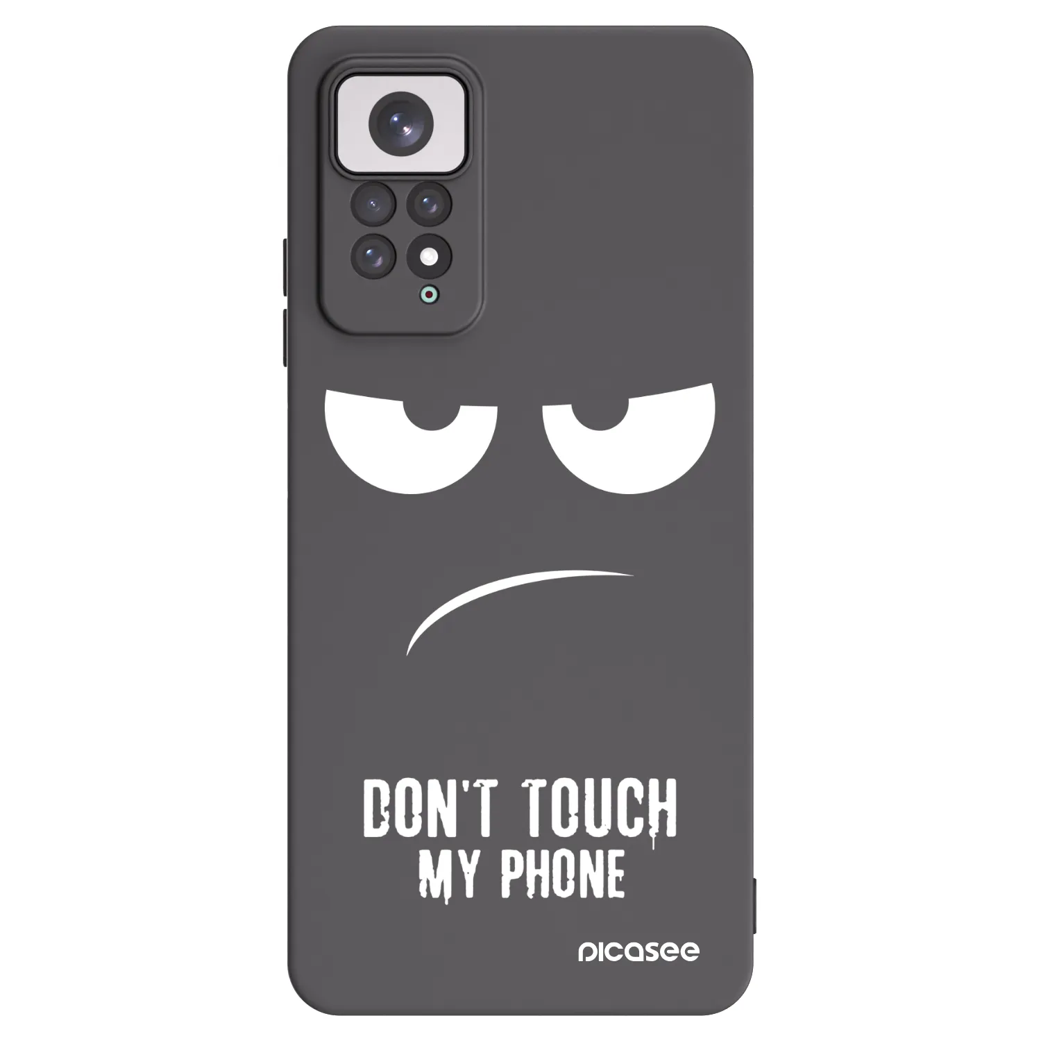 Picasee Xiaomi Redmi Note 11 Hülle - Schwarzes Silikon - Don't Touch My Phone