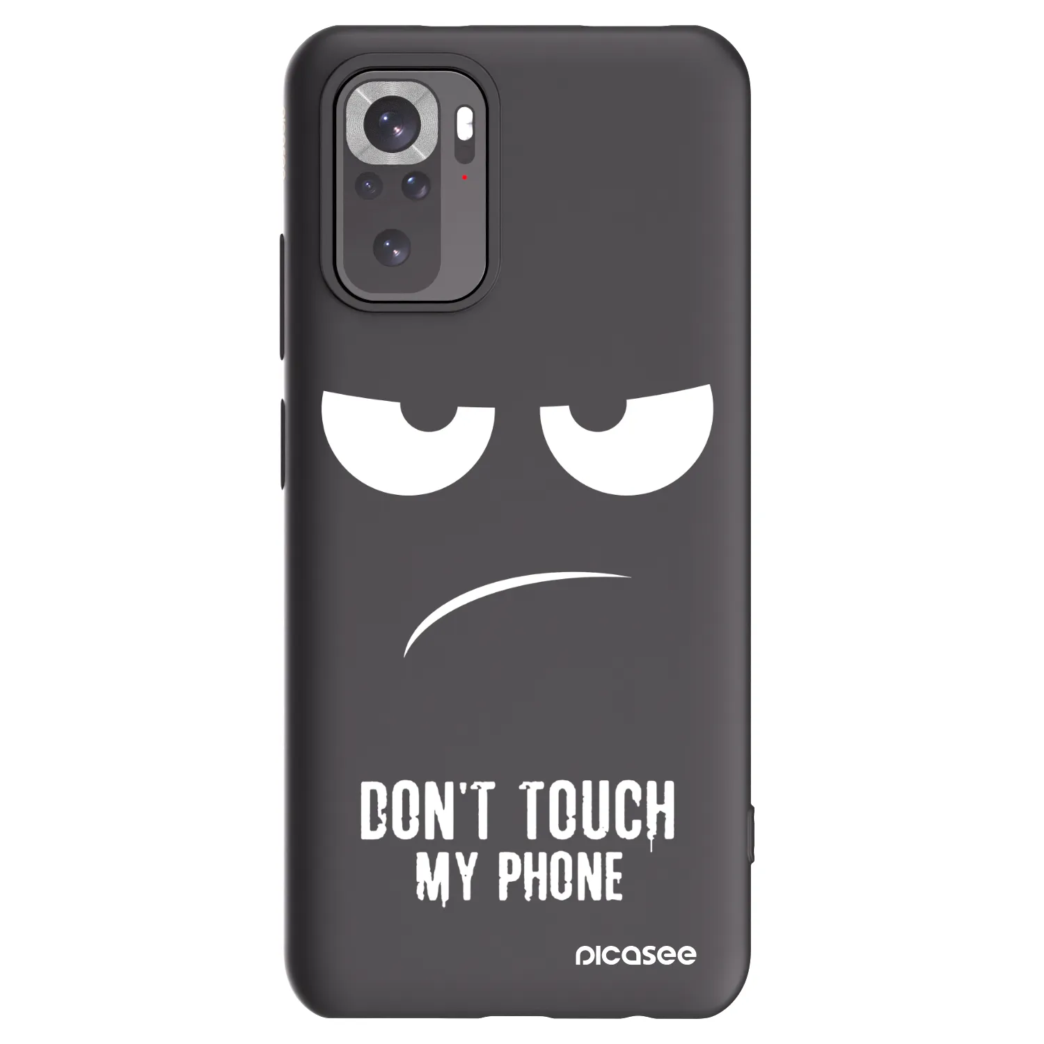 Picasee Xiaomi Redmi Note 11S 4G Hülle - Schwarzes Silikon - Don't Touch My Phone