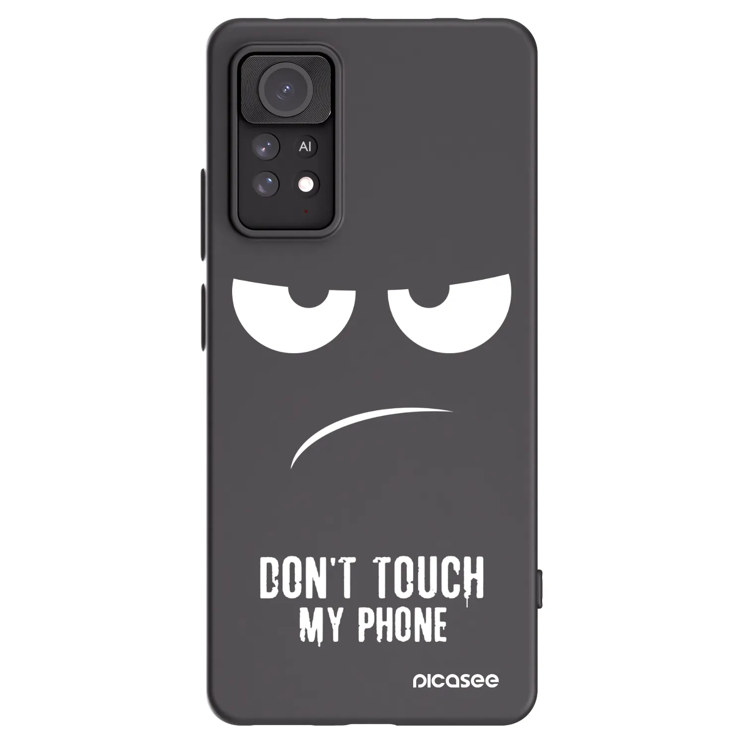 Picasee Xiaomi Redmi Note 11 Pro 5G Hülle - Schwarzes Silikon - Don't Touch My Phone