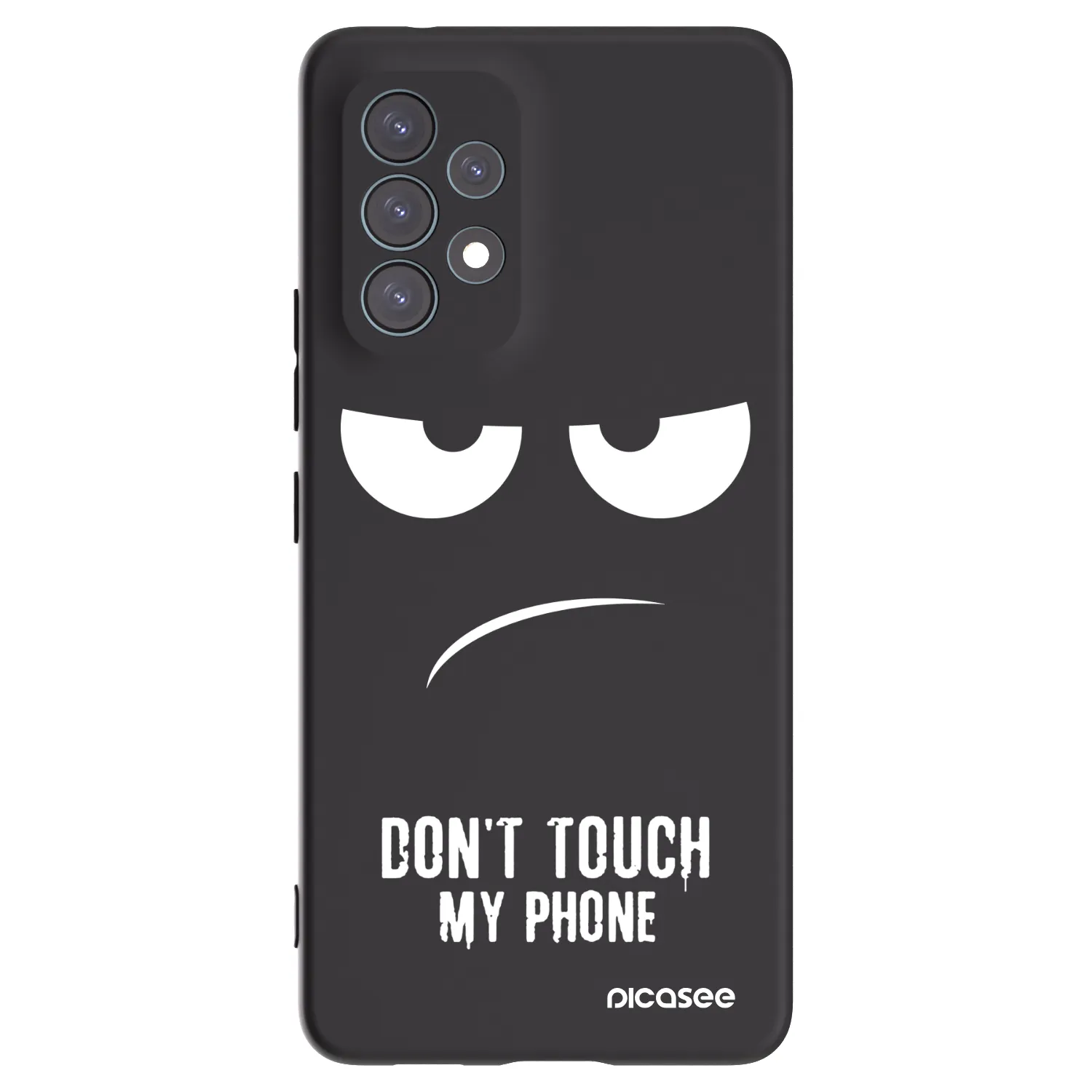Picasee Samsung Galaxy A53 5G A536 Hülle - Schwarzes Silikon - Don't Touch My Phone