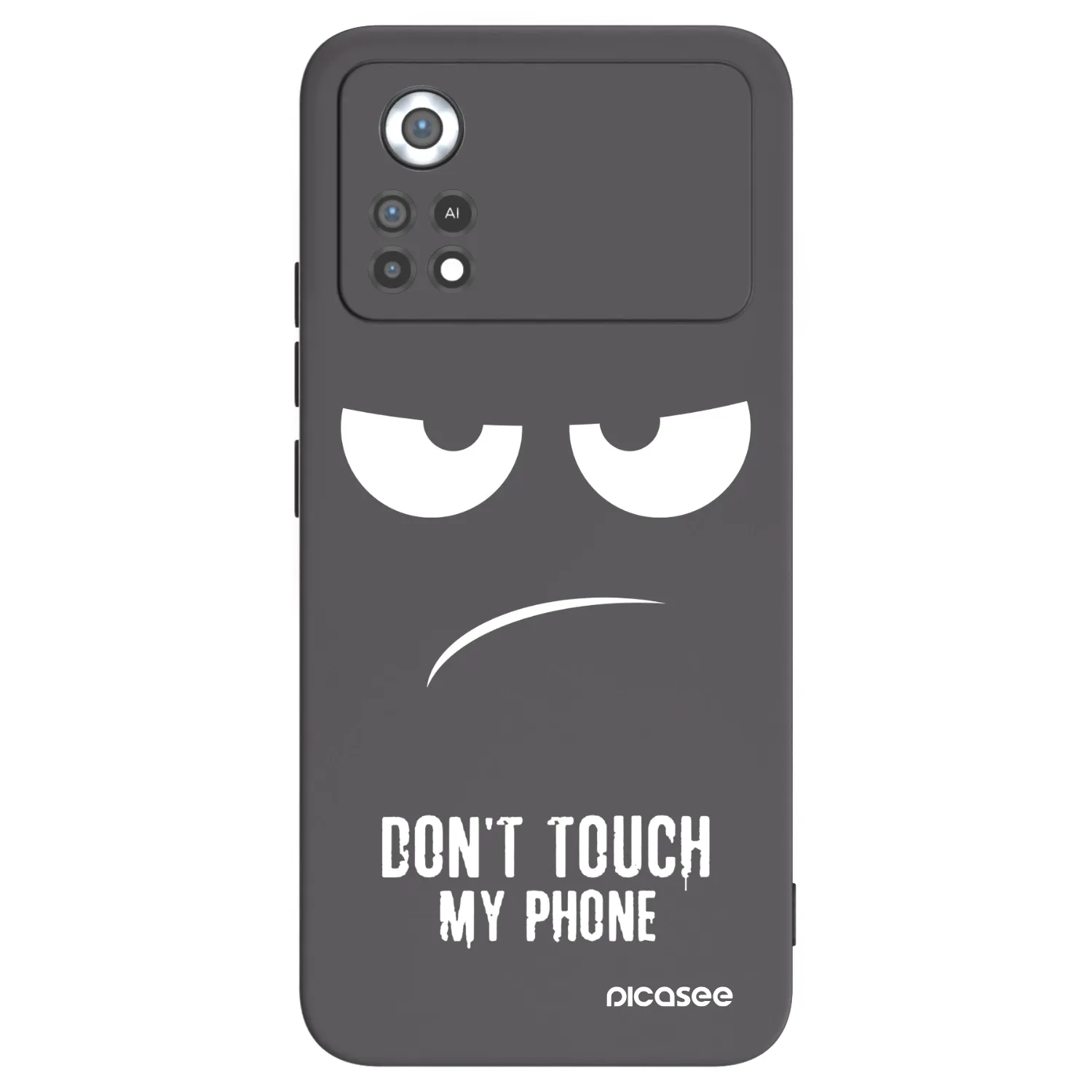 Picasee Xiaomi Poco X4 Pro 5G Hülle - Schwarzes Silikon - Don't Touch My Phone