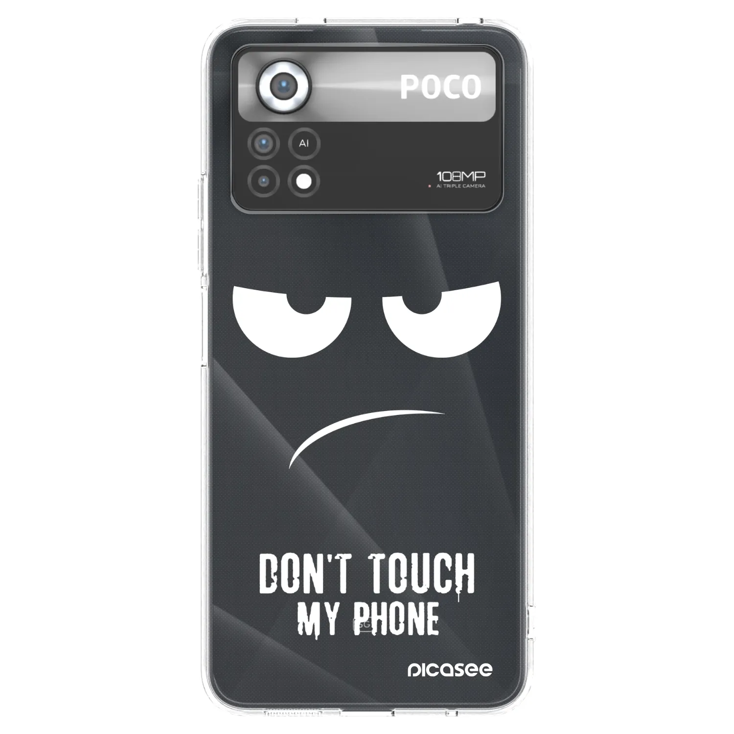 Picasee Xiaomi Poco X4 Pro 5G Hülle - Transparentes Silikon - Don't Touch My Phone