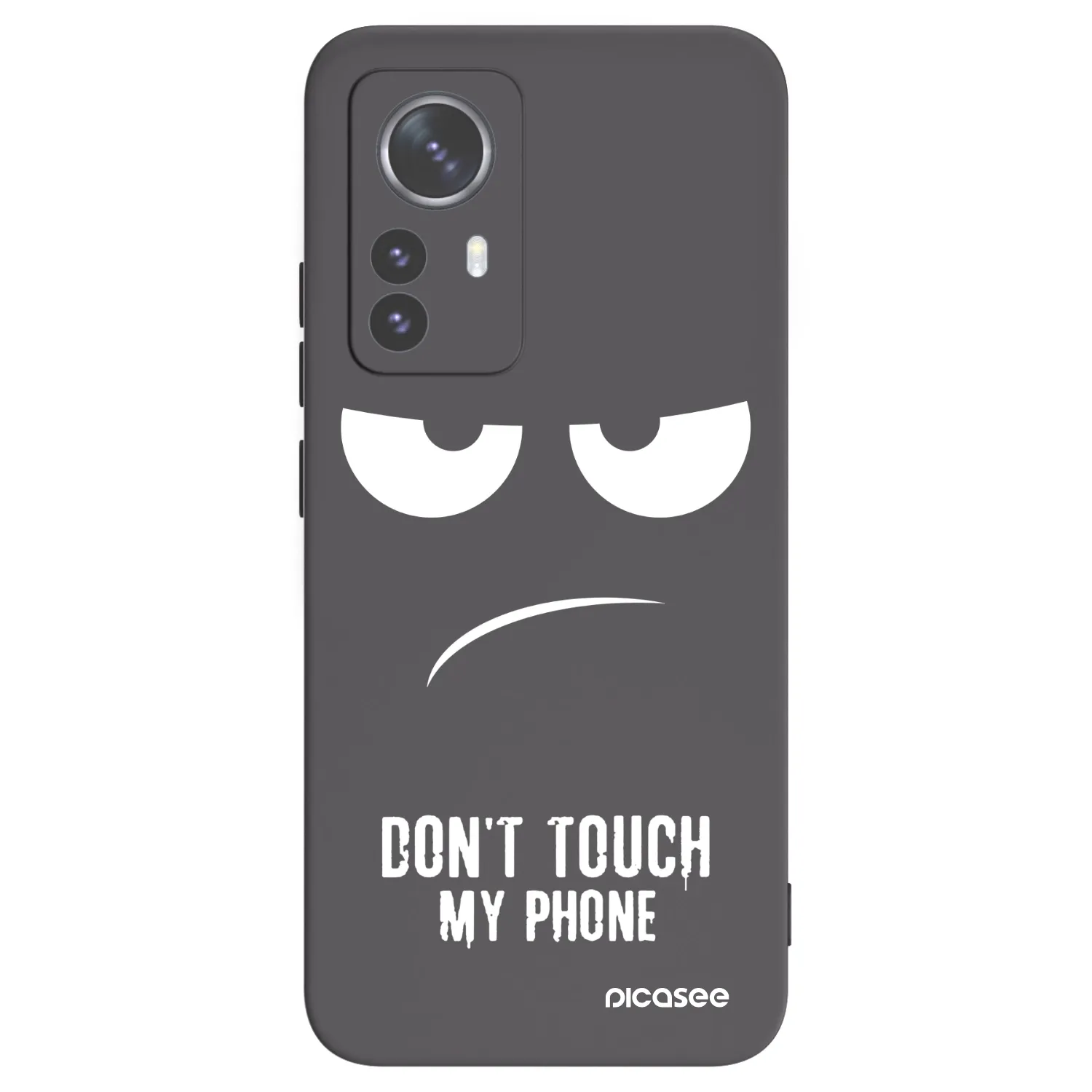 Picasee Xiaomi 12 Pro Hülle - Schwarzes Silikon - Don't Touch My Phone