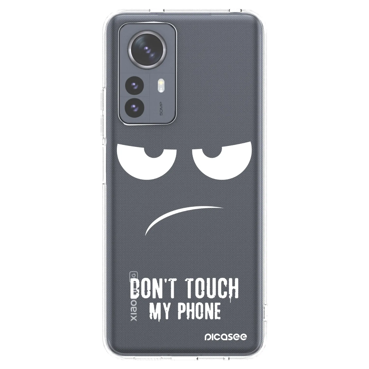 Picasee Xiaomi 12 Pro Hülle - Transparentes Silikon - Don't Touch My Phone
